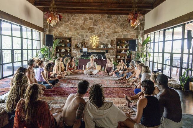 Dr. Evan holding the opening circle