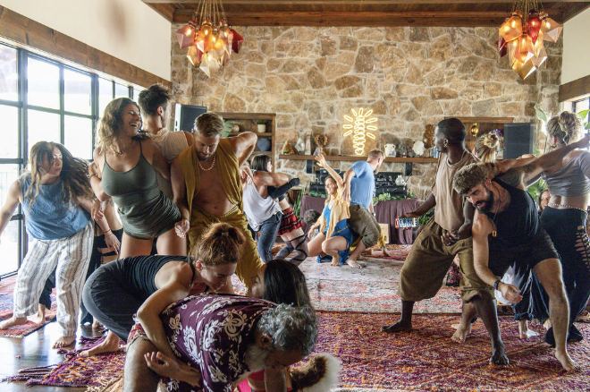 Ecstatic movement at a Body Mastery LIVE gathering